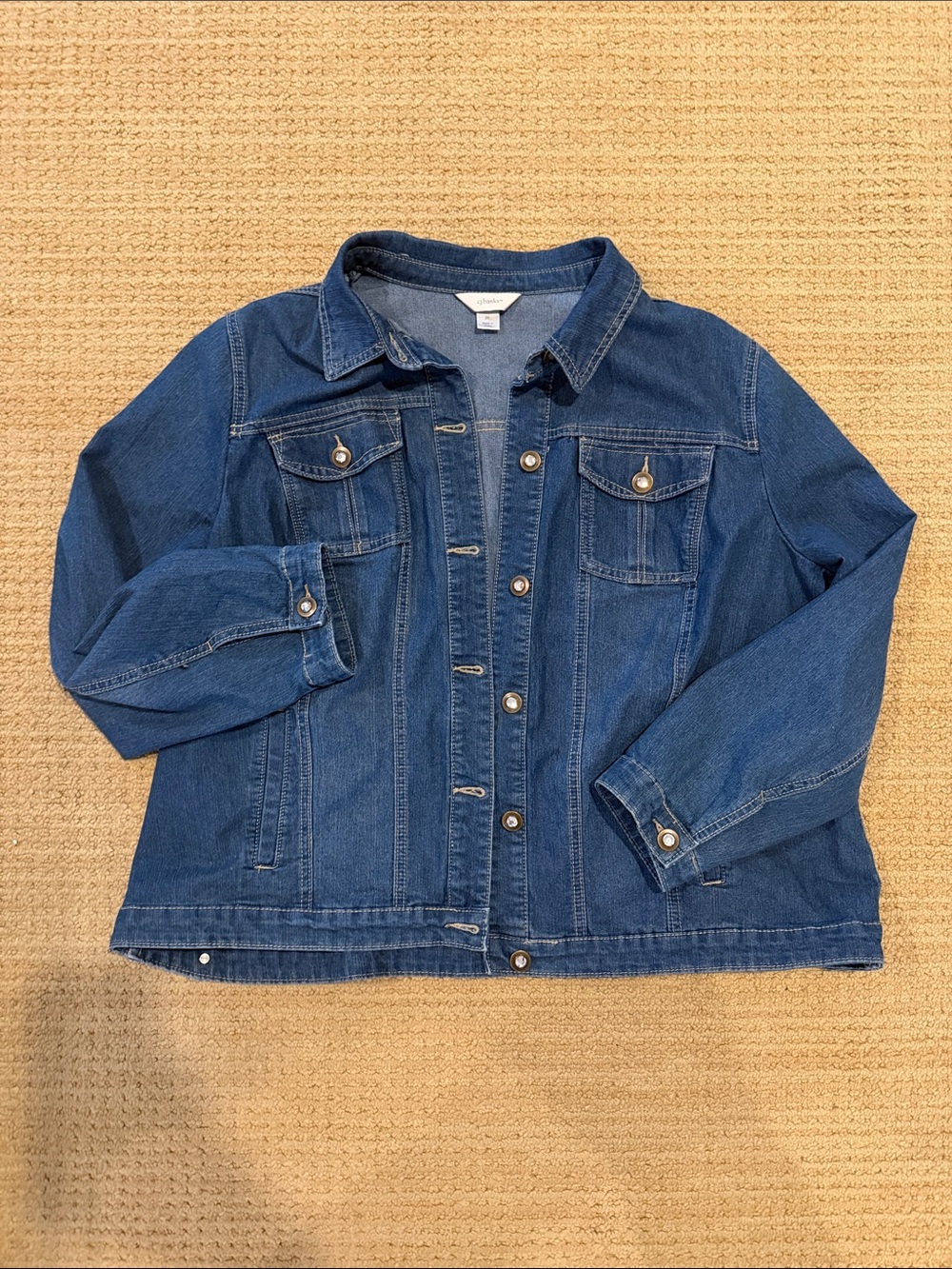 CJ Banks Dark Blue Denim Jacket for Women